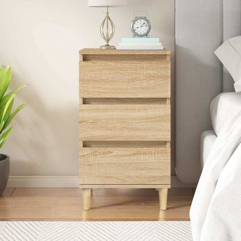 vidaXL Bedside Cabinet Sonoma Oak 40x35x70 cm Engineered Wood (1/5)