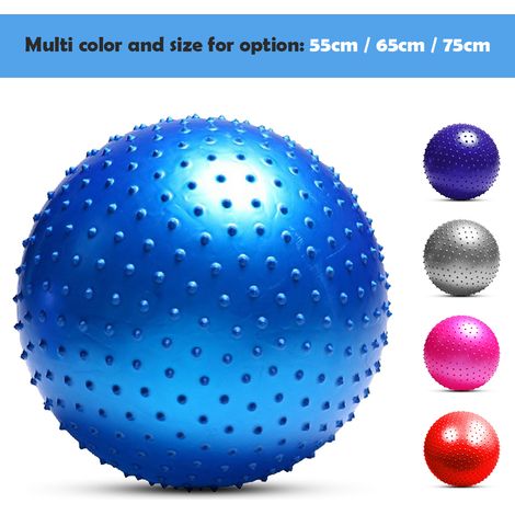 Balle de Yoga Anti-éclatement, épaissie, stabilité, équilibre, Pilates, exercice de Fitness physique, 55CM / 65CM, 75CM, pompe à Air, cadeau (1/5)