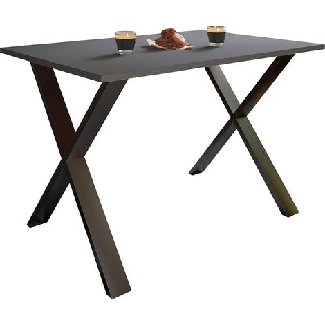 XonaX Esstisch 80x80 anthrazit, schwarz. (1/2)