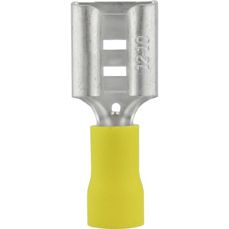 Cosse clip 9.5 mm x 1.2 mm Vogt Verbindungstechnik 3914 180 ° partiellement isolé jaune 1 pc(s) D24755 (1/4)