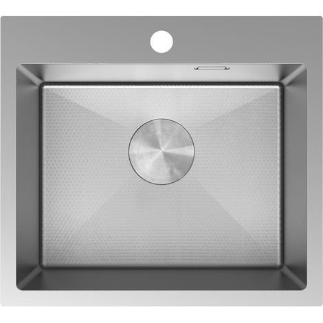 Mexen Solix évier en acier inoxydable 1 bac 500 x 450 mm, inox HC - 6402501000-01HC (1/5)