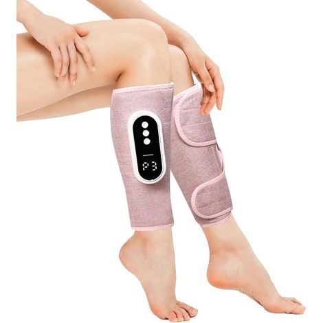 Appareil de massage des jambes – Sans fil – Électrique avec airbags (pour mollets) – Rechargeable – Détente musculaire et circulation sanguine – Usage domestique – Rose – Lot de 1 (1/5)