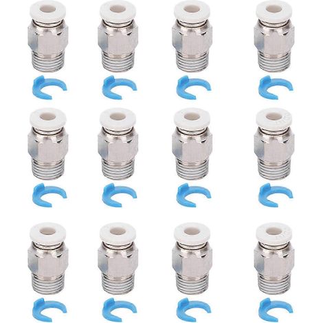 Raccord Pneumatique Rapide 12 Pièces Connecteur Poussoir M10 Filetage pour Extrudeuse Imprimante 3D CR10 Accessoires (1/5)