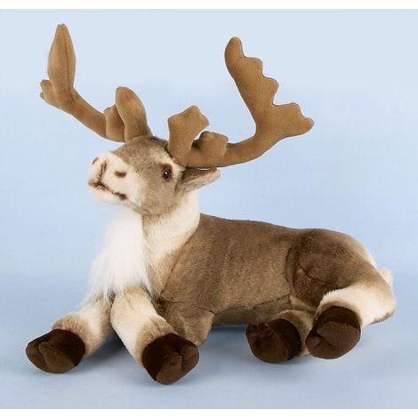 40cm Sitting Fabric Plush Reindeer Christmas Decoration / Ornament