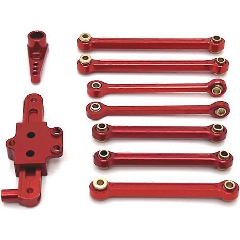 RC-Car-Upgrade-Servoarm-Set mit fester Lenkstange, rot