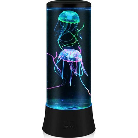 Lampe méduse LED 38 cm avec changement de couleur, 7 couleurs, lumière d'ambiance pour la maison, le bureau, décoration de maison, cadeau idéal pour les enfants (1/5)