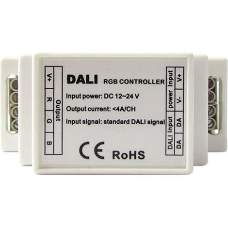 DALI Led RGB Controller Centralina 3 Canali DC12V 24V 3X4A Attacco Guida Rotaia DIN DL111 (1/3)