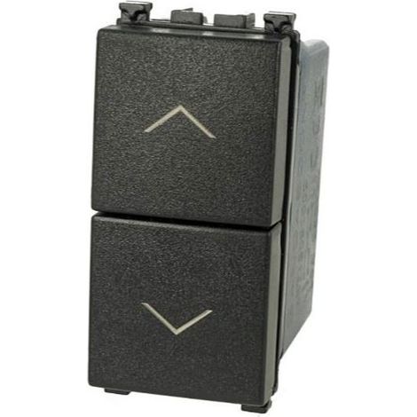 Pulsante Doppio Saliscendi 1P+1P 16A Nero Compatibile Vimar Arke' SD91002