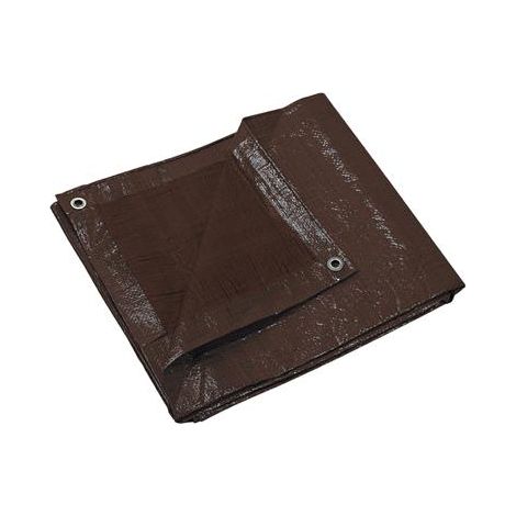 Ribimex – Bâche de protection lourde 120gr/m² 1,8x6m – Imperméable et imputrescible – Oeillets aluminium tous les 1m – Pour chantiers humides