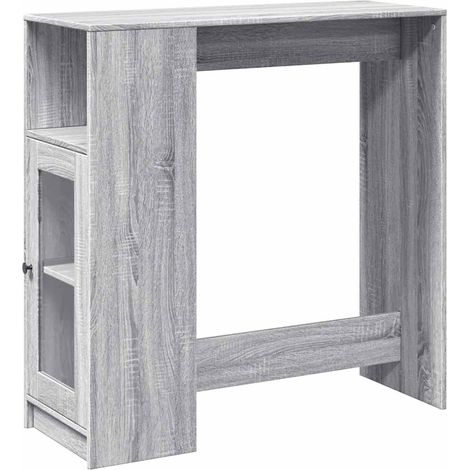 Maison Exclusive - Mesa alta bar con estantes gris Sonoma 101x40x