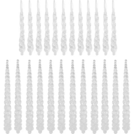 24-teiliges Set aus transparenten Acryl-Anhängern für den Weihnachtsbaumschmuck, DIY-Hängeornamente für festliche Stimmung