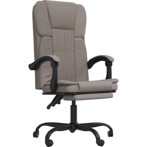 Maison Exclusive - Bürostuhl mit Liegefunktion Taupe Stoff (1/5)