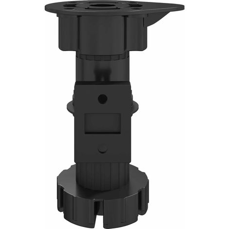 Set di 12 piedi per mobili regolabili durevoli 46 x 46 x 128 mm stile pulito minimalista in PP nero 020051978