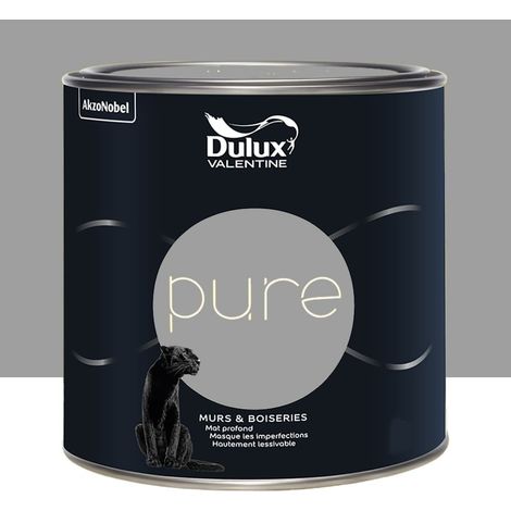 Peinture murs & boiseries Dulux Valentine Pure Aluminium 0,5 L (1/3)