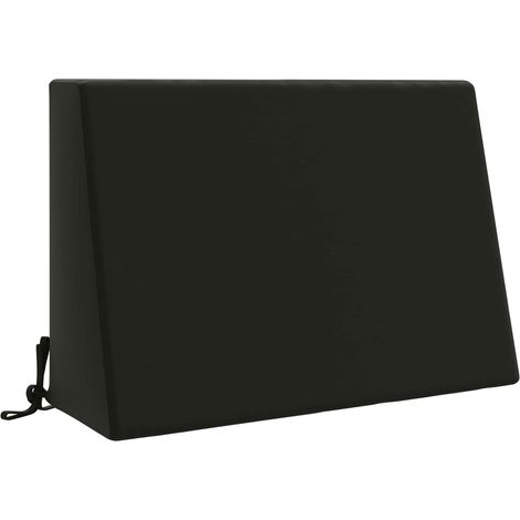Coussin de dossier d'extérieur 100 % polyester Noir 60 x 20 x 40 cm (1/5)