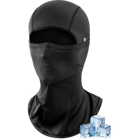 Cagoule Moto Vélo Respirante - Masque Balaclava Été avec Ouverture pour Lunettes, Protection UV Coupe-Vent pour Cyclisme Running Moto (1/5)