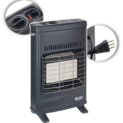 STUFA A GAS METANO SICAR ECO 42T - 4200 WATT A PARETE O A PAVIMENTO (1/4)