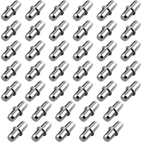 40PCS Support étagère, Consoles Et Taquets Pour étagères Taquet Etagere Cheville Support Etagere 5x16mm, Idéal Pour Meubles (1/5)