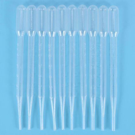 10 Pipettes en Plastique Jetables avec Graduations pour Transfert de Liquides