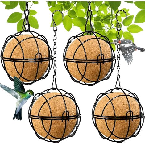 CCYKXA Metal Hanging Outdoor Bird Feeder with Fat Balls, Bird Feeder Dispenser, Hanging Outdoor Bird Feeder for Yard, Home and Garden (1/5)