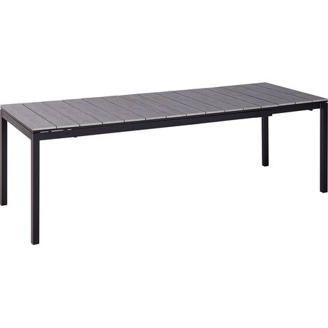Tavolo da giardino allungabile 198/248 x 90 cm Alluminio Arredo esterno Grigio Tofane