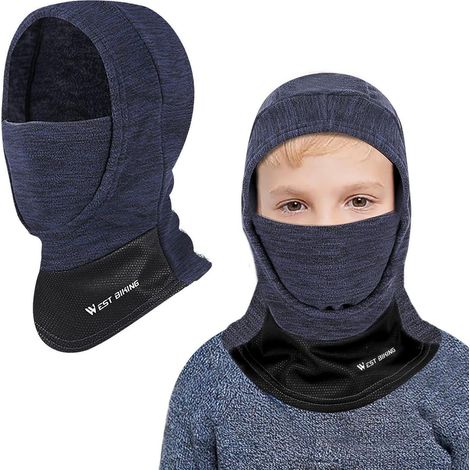 Kinder Sturmhaube Winter Fleece Winddicht Warm Skimaske Radfahren Gesichtsmaske unter Helm (1/5)