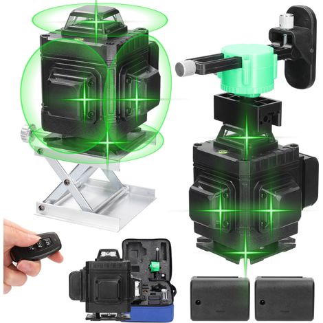 Irovami Niveau à bulle multifonctionnel à 16 lignes, autonivelant à 3°, avec batterie lithium rechargeable et système omnidirectionnel pour sols et murs Kit d'outils pour le bricolage et l'aménagement (1/5)