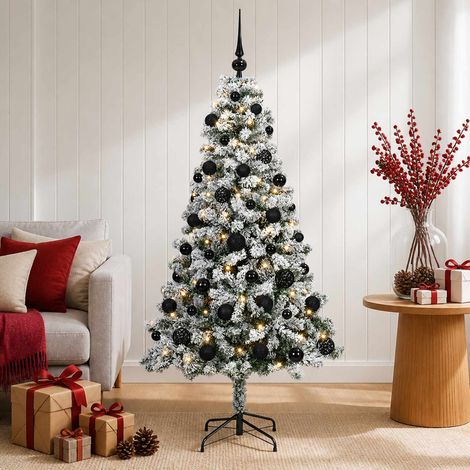 vidaXL Artificial Christmas Tree with Bauble 120 cm 150 LEDs (1/5)