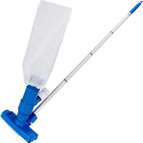 Pool cleaning kit - vacuum extendable pole bin
