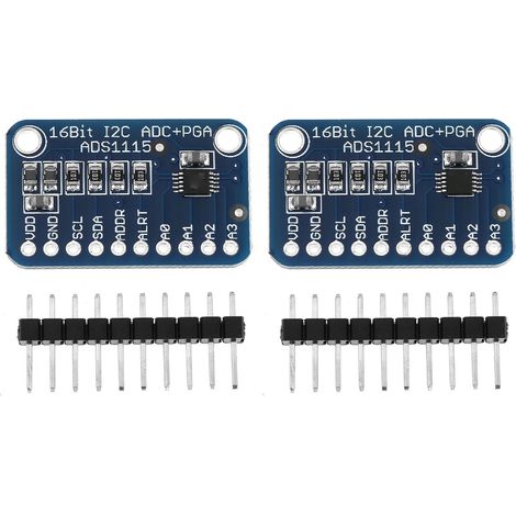 Carte de développement ADC 16 bits I2C, Module de convertisseur analogique-numérique pour Micro-contrôleur, 2 jeux (1/5)
