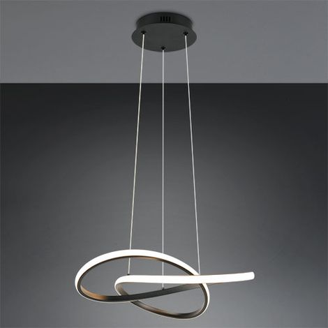 Suspension design LED noire en boucle 36W 4200 lm 3000K MANSA (1/3)