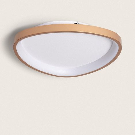Plafonnier LED Oval 20W Métal Ø420 mm CCT Sélectionnable Owen Doré (1/5)