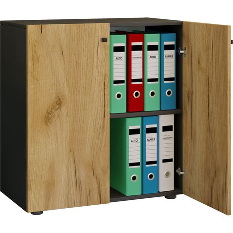Gabinete de archivo de gabinete de oficina Lona 2-fold 70x74x40 - VCM