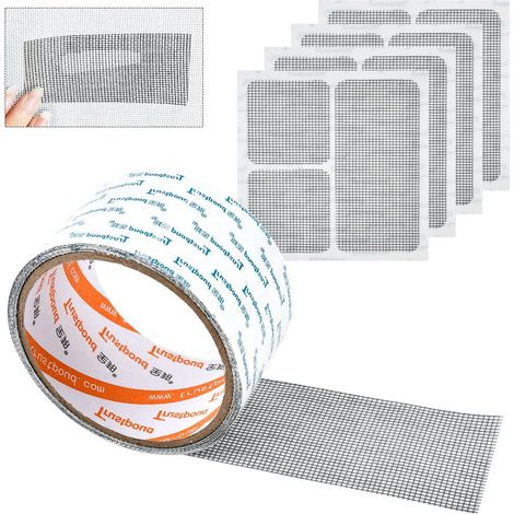 2m Patch Repare Moustiquaire Réparation De Fenêtre, Ruban Adhesif Reparation Moustiquaire, Bande de Réparation pour Écran de Fenêtre, Scotch Moustiquaire Gris Patch de Réparation Moustiquaire gris (1/5)