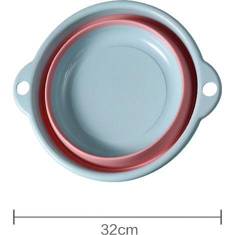 [Waschbecken] Foldline Tragbares, kompaktes Mehrzweck-Waschbecken aus PP+TPR-Kunststoff, blau, Größe M, 365 g