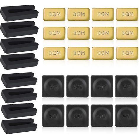 Kit de 8 poids d'équilibrage pour pales de ventilateur de plafond comprenant un poids autocollant en métal doré de 3 g et un poids autocollant en métal noir de 5 g. (1/5)