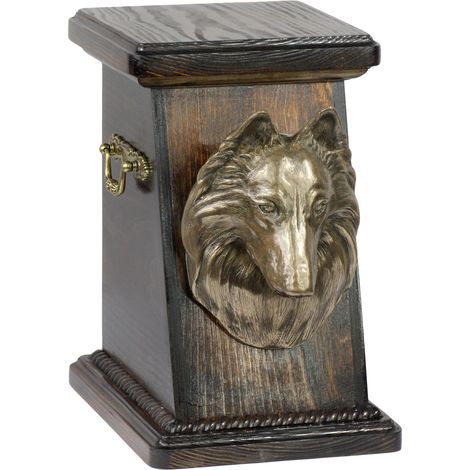 Berger Belge, Bouvier Belge - urne funéraire élégante avec statuette, urne commémorative avec buste de chien par Art-Dog (1/5)