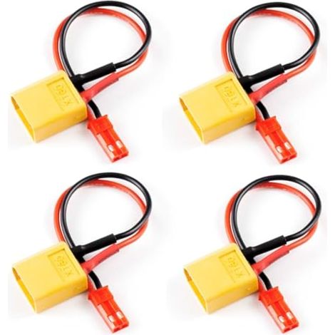 Lot de 4 connecteurs JST vers XT60 mâle femelle pour modèles RC Accessoires de mise à niveau (câble JST femelle vers XT60 mâle) (1/4)
