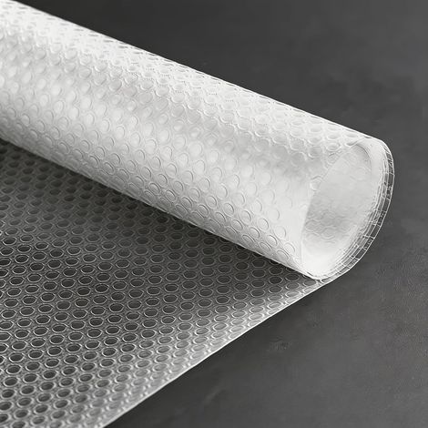 Tapis de tiroir antidérapant pour tiroirs, film d'armoire étanche pour tiroirs, étagères, placards, réfrigérateurs (transparent, 30 x 500 cm) (1/5)