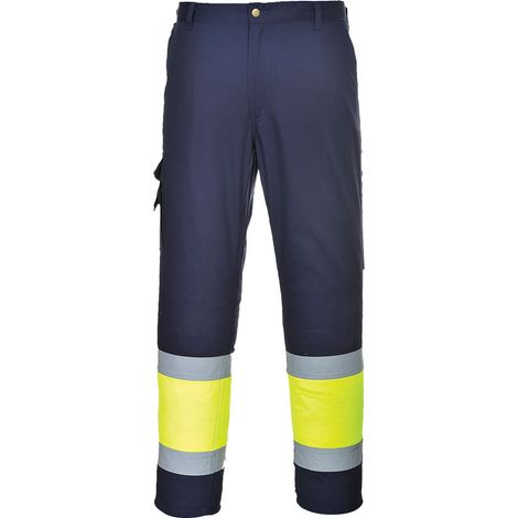 Pantalon combat Hi-Vis Bicolore   couleur : Jaune/Marine taille S - PORTWEST (1/2)