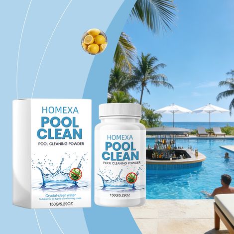 Poolreinigungspulver für die tägliche Poolreinigung, reduziert Gerüche, sorgt für klares und pflegeleichtes Wasser – 150 g -- BIEMMEDUE (1/5)