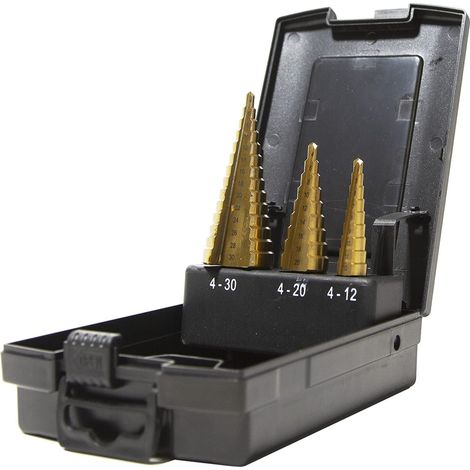 Krino 01259102 - Set Utensili a Gradino HSS per Acciaio e Metalli - 3 Pezzi (1/3)