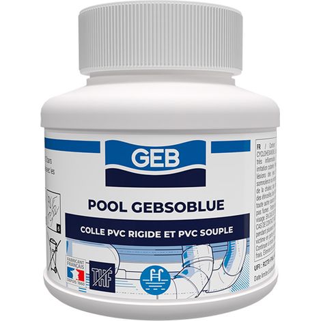 GEB – Colle PVC spéciale piscine 125 ml – Pour canalisations et raccords en PVC – Colle forte pour jaccuzzi et irrigation