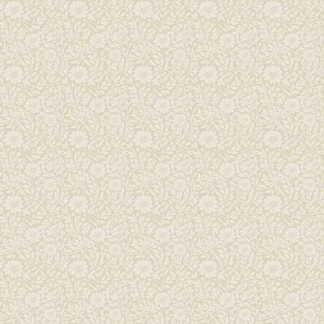 Papier peint floral tissé beige ivoire délicat (1/2)