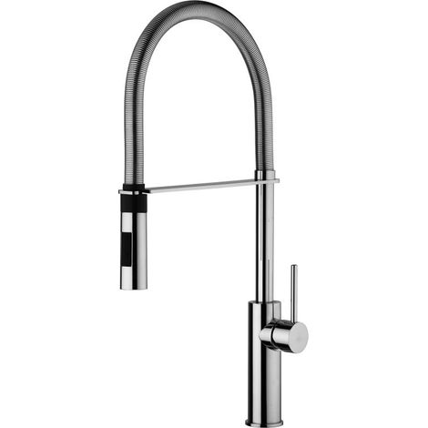 Miscelatore monocomando per lavello con canna orientabile Paffoni serie Light LIG179CR Cromato - Ottone (1/4)