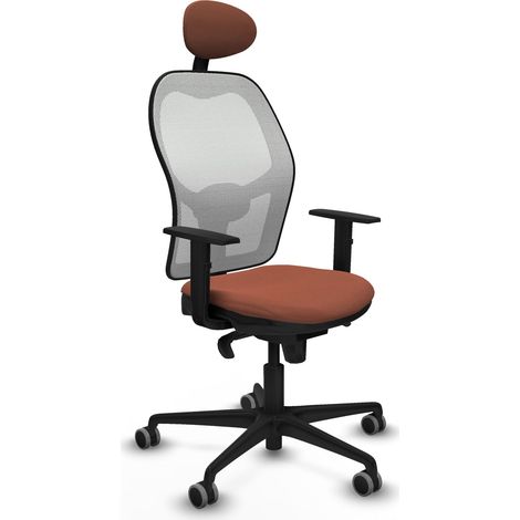 Silla de Oficina con Cabecero Jorquera Piqueras y Crespo 1D036G1 Blanco Marrón