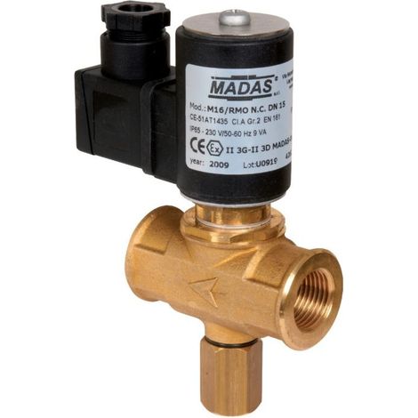 Electrovanne gaz à réarmement manuel 500 mbar 9W FF1
