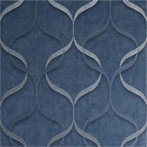 Luxury Vinyl Blue Silver Trellis Wallpaper Paste The Paper Heavyweight Decor