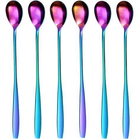 Cuillère à mélanger en acier inoxydable avec long manche, idéale pour vos préparations culinaires (1/4)