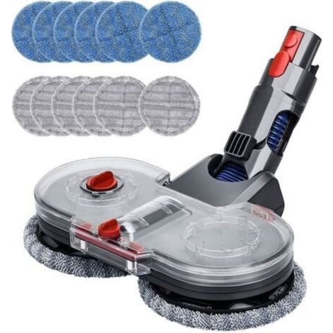 Cabezal de fregona eléctrica para Dyson V15 V11 V10 V8 V7 aspiradora con depósito de agua extraíble, 12 mopas lavables (1/4)